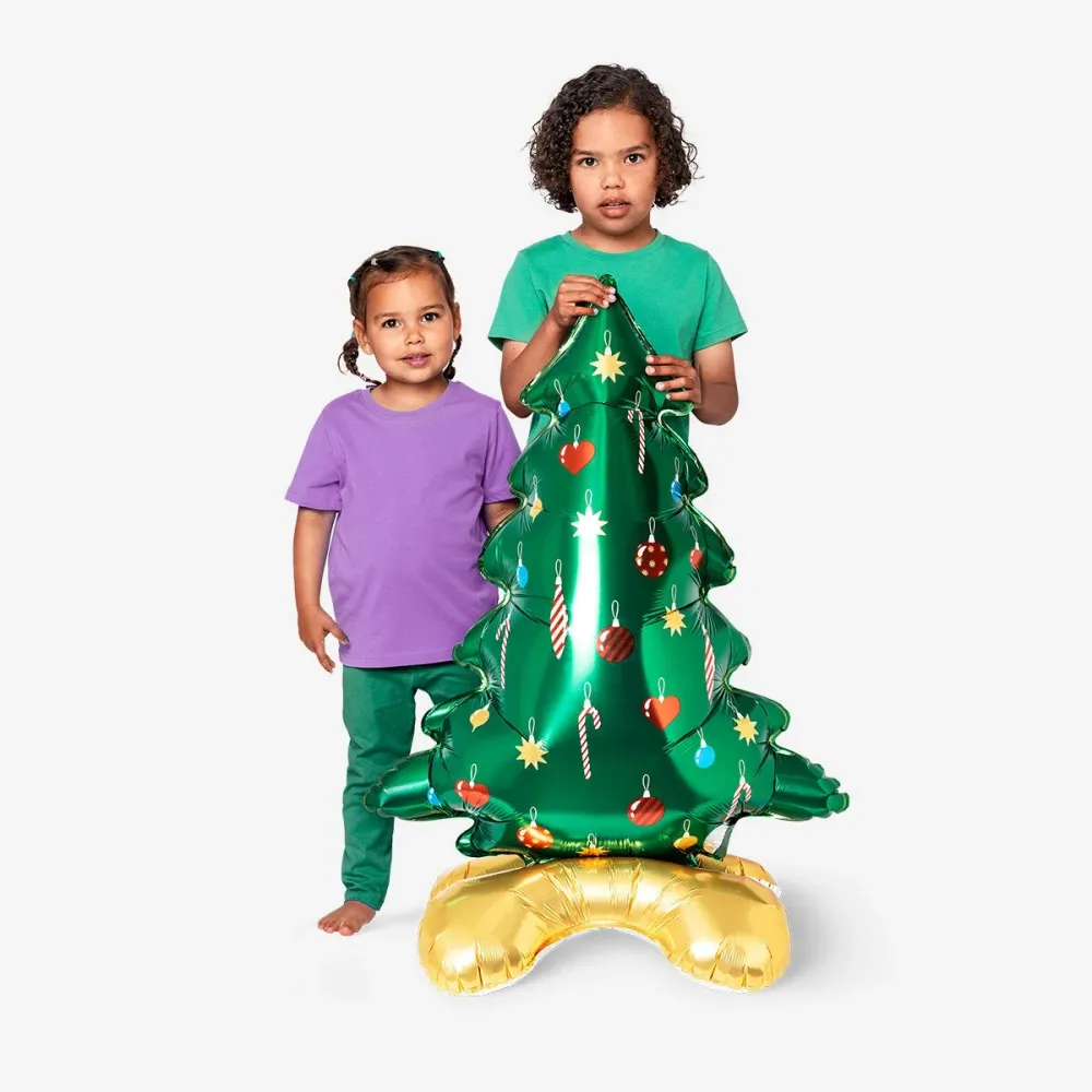Stående Jul Tre Folieballong - 90 cm