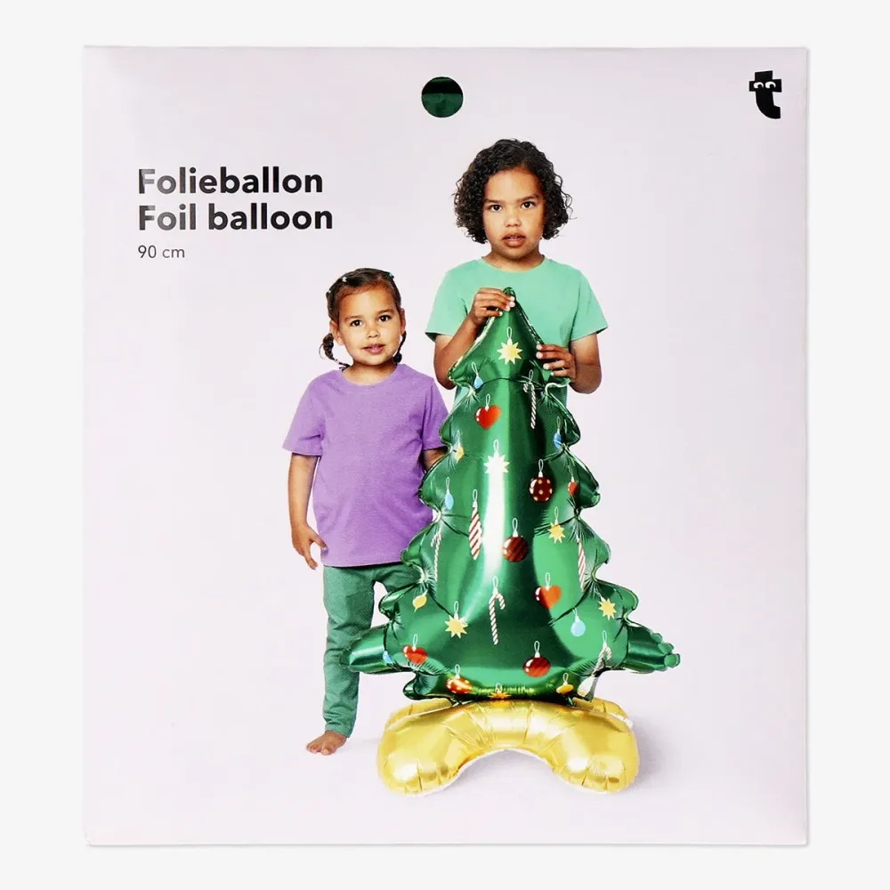 Stående Jul Tre Folieballong - 90 cm