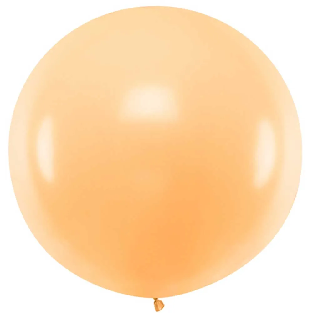 Stor Ballong 1 m. Pastell Lys Oransje
