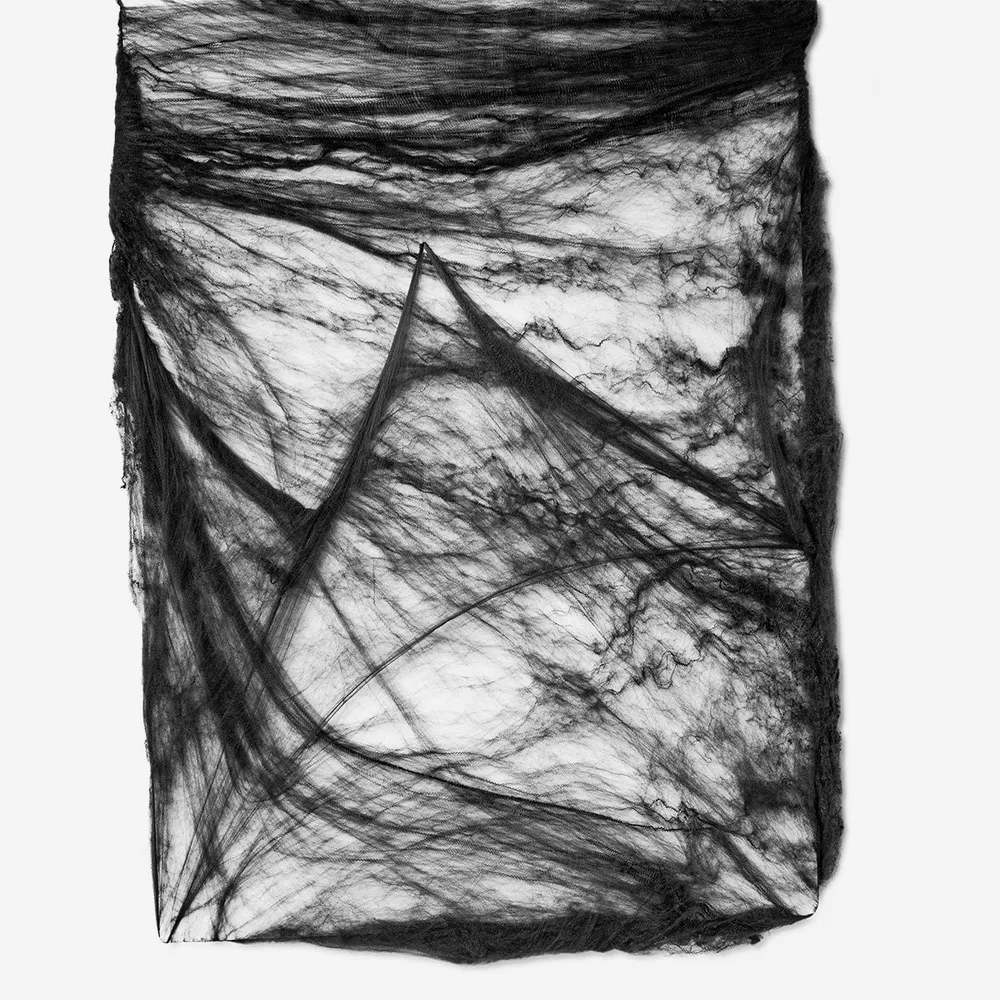 Svart Spindelvev - 70x400 cm