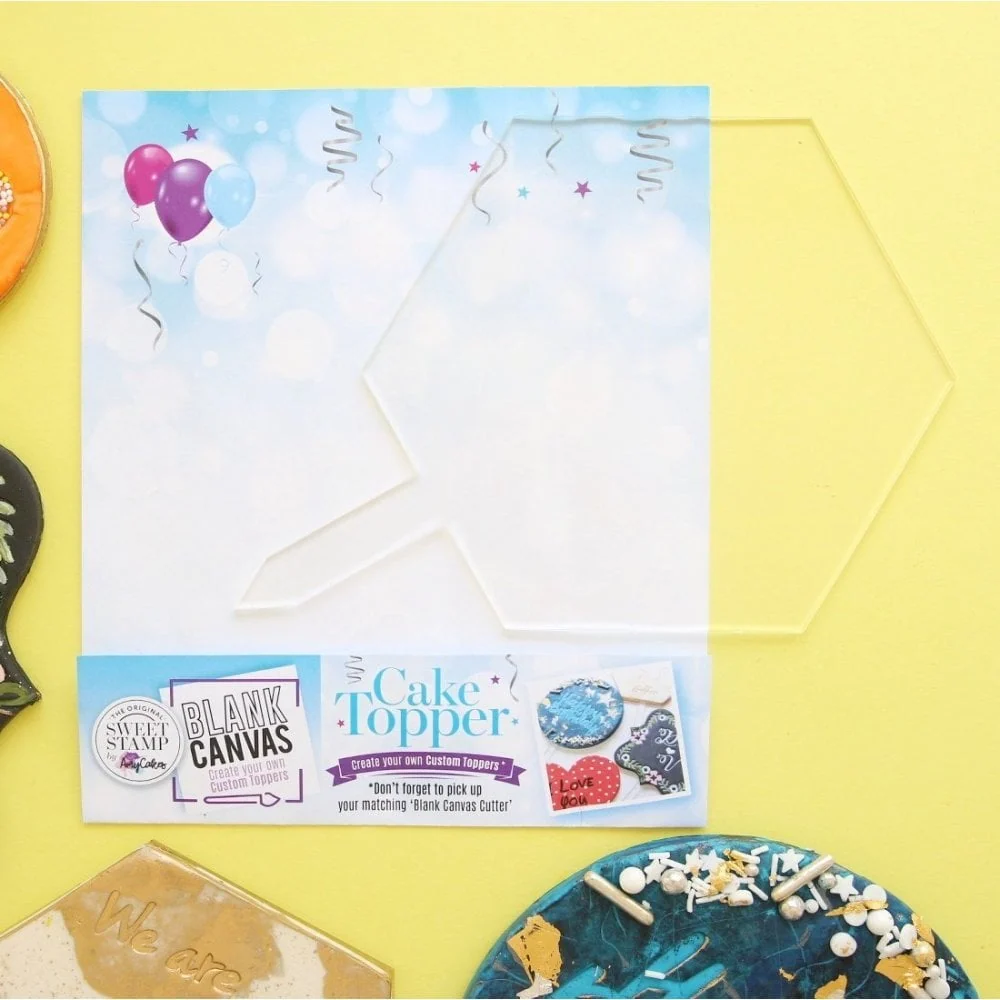 Sweet Stamp Blank Kaketopp i akryl -Hexagon-