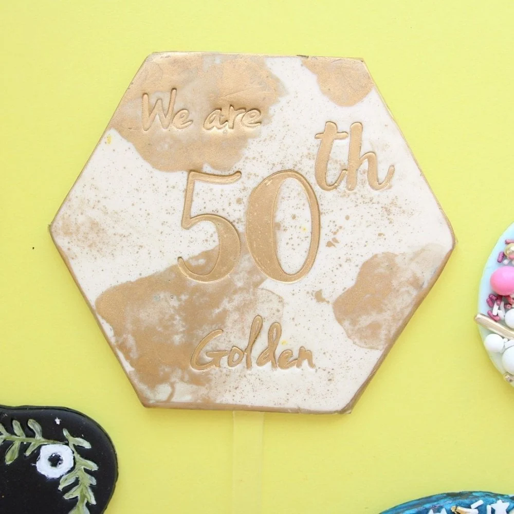 Sweet Stamp Blank Kaketopp i akryl -Hexagon-