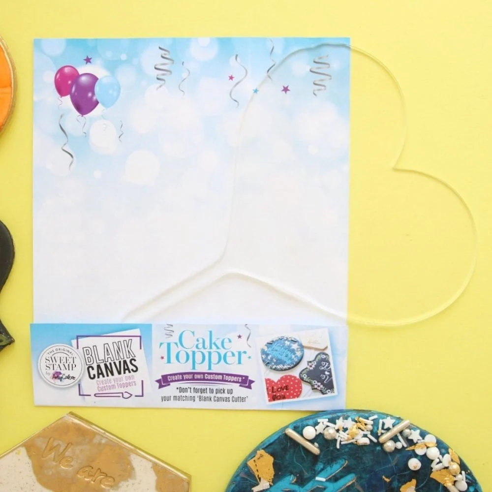 Sweet Stamp Blank Kaketopp i akryl -Hjerte-