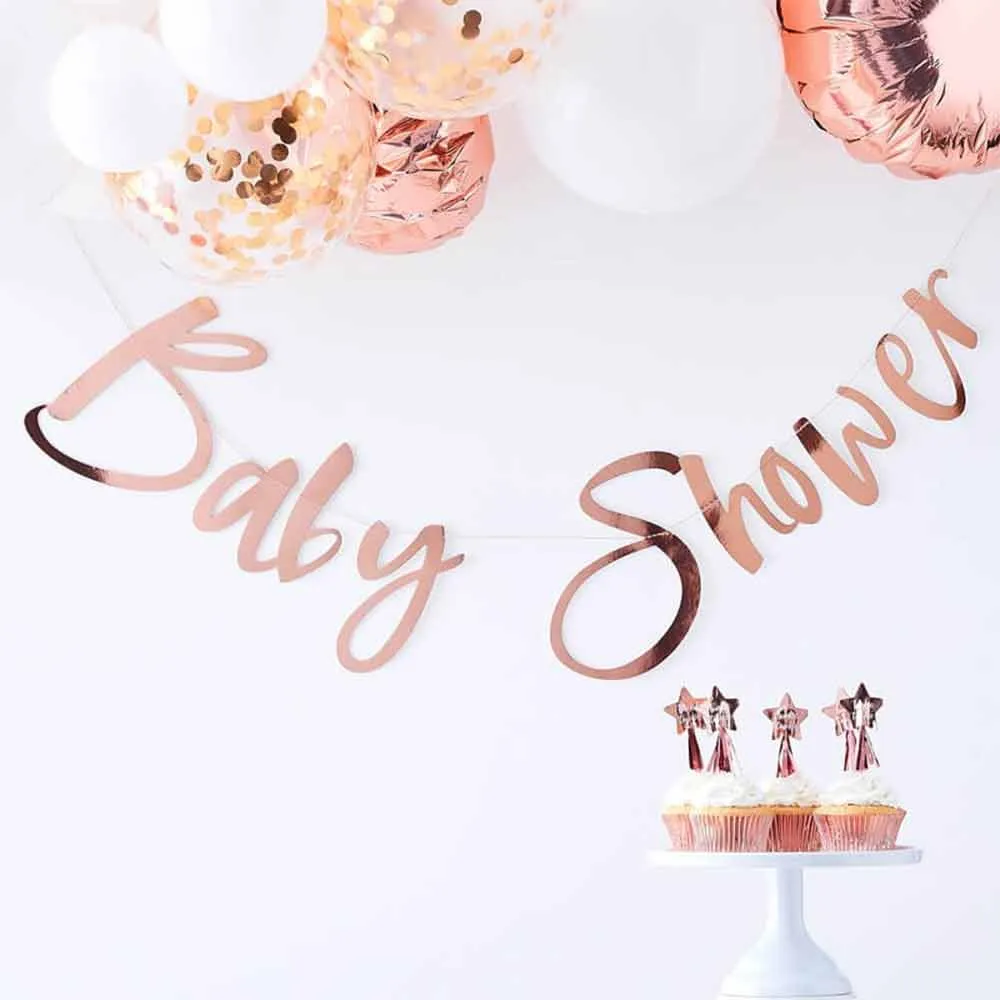 Twinkle Twinkle Baby Shower Girlander Rosegull