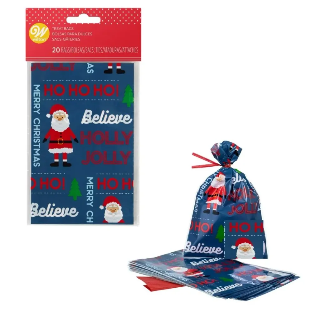 Wilton små gaveposer -Ho Ho Ho- pk/20