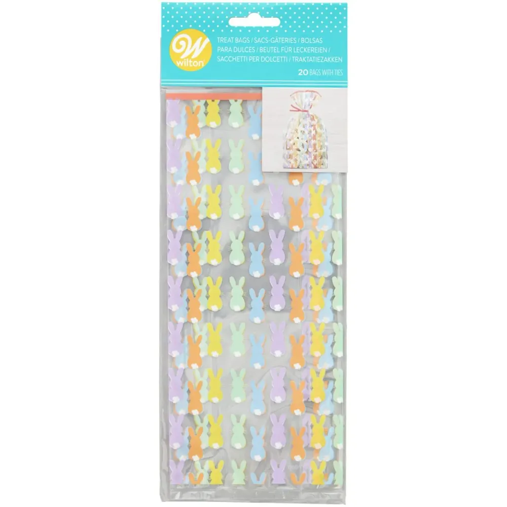 Wilton Gaveposer -Påskeharer i pastell- pk/20