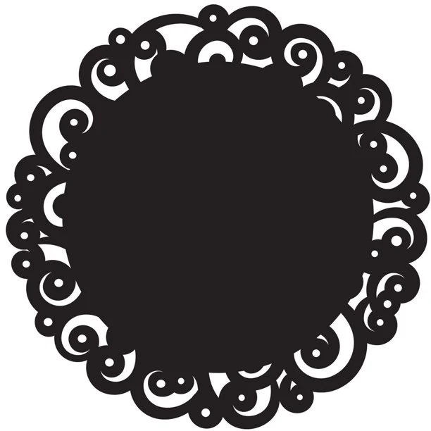 Wilton Kakeunderlag doilies -Svart- 25cm pk/10