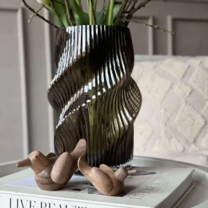 Liggende Fugl - Amber Brun Liten