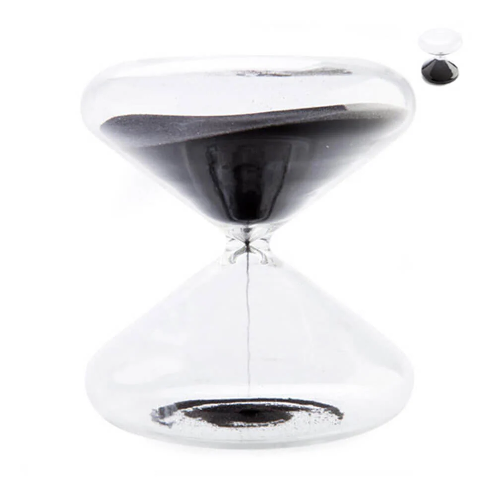 30 minutters sandtimer time glass m/ hvit sand