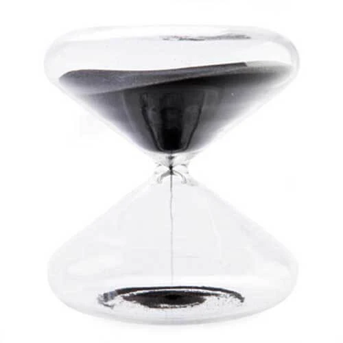 30 minutters sandtimer time glass m/ hvit sand