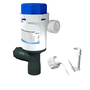 Albinus, Twinport Aerator pumpe 1100 gph 12V, short stack