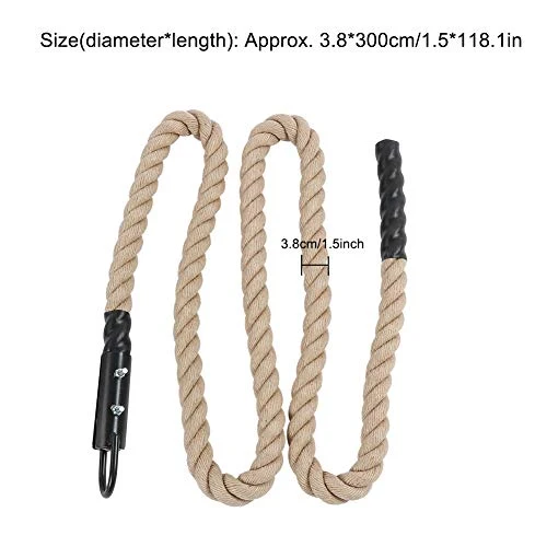 Klatretau 3m 38mm treningstau arm- og styrketrening Alomejor