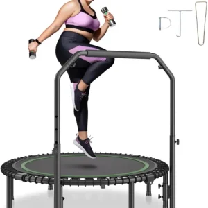 Trampoline Fitness 129cm Med Justerbart Håndtak