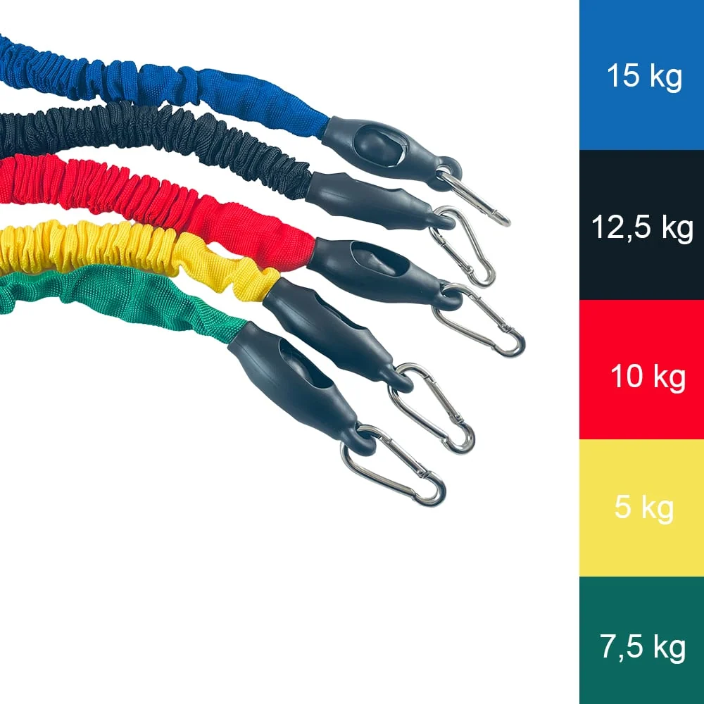 Motstandsbånd til fitnessøvelser og kroppstrening