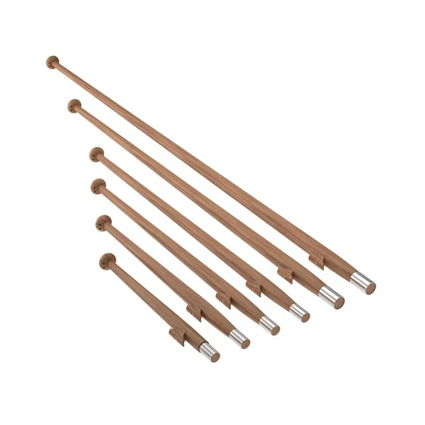 Roca, Flaggstang Teak med rustfrigjennomføring Ø25mm, 150cm