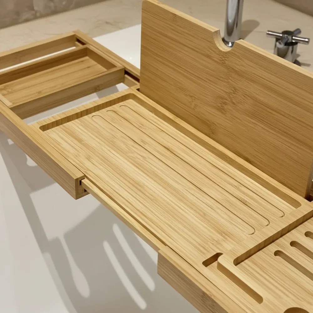 Flermanns badekarhylle i bambus - RelaxShelf