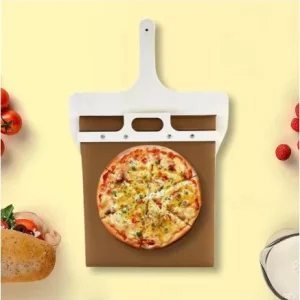 Flyttbar pizzaspatel i bjørketre med skyvemechanisme – Fornello