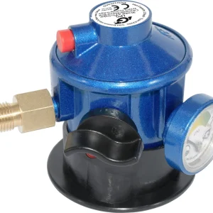 Gassregulator m/manometer click-on 1/4" gjengeutgang