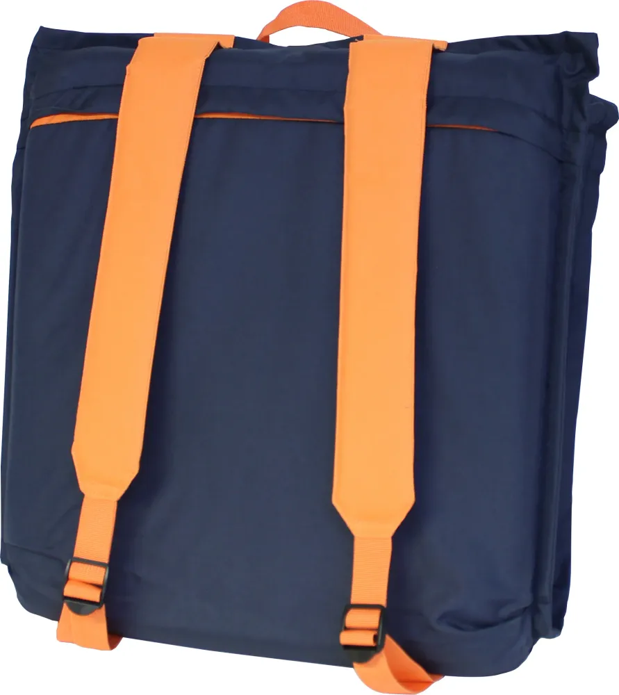 Sittepute Comfy Carry, mørkekblå/oransje