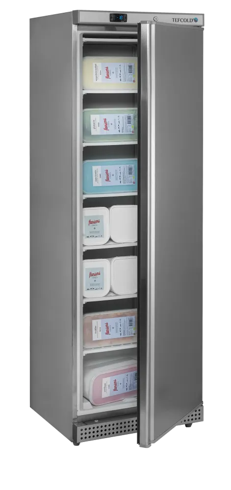 Tefcold Fryseskap UF400S rustfri utside, låsbart og digitalt display