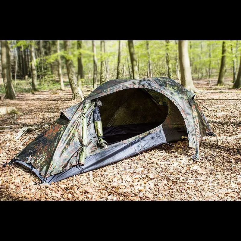 Enkeltmandstelt i Flecktarn kamuflasje