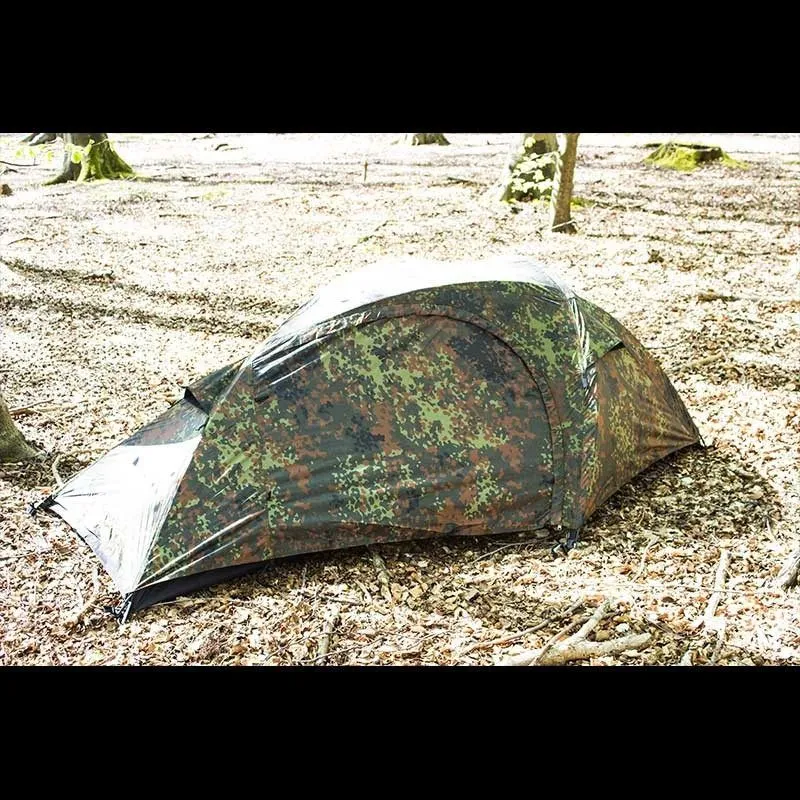 Enkeltmandstelt i Flecktarn kamuflasje