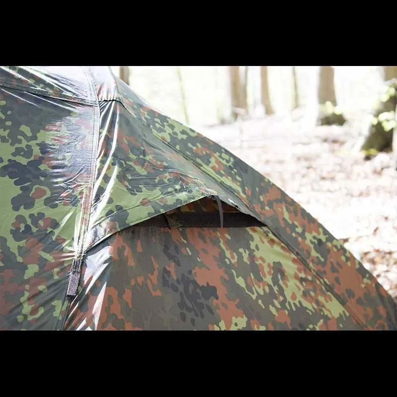 Enkeltmandstelt i Flecktarn kamuflasje