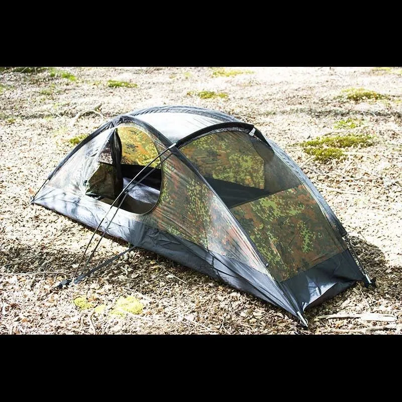 Enkeltmandstelt i Flecktarn kamuflasje