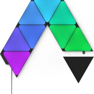 Lyspaneler smarte trekanter 16M farger 9 stk svart – Nanoleaf Shapes Triangles Starter Kit