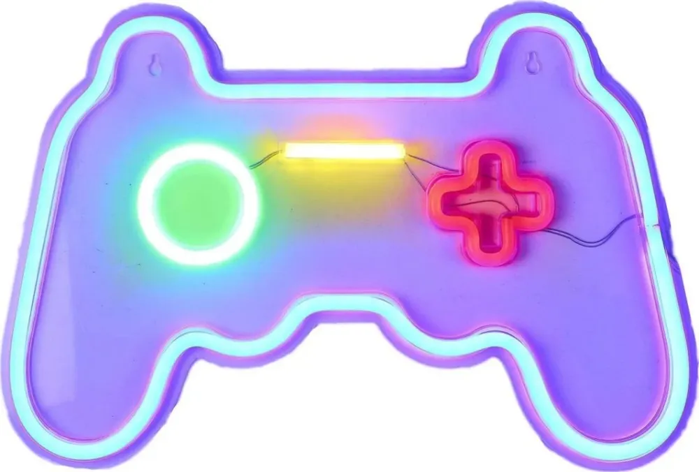 Neon lampe joystick LED 41cm til gamingrom, USB - drevet Intesi