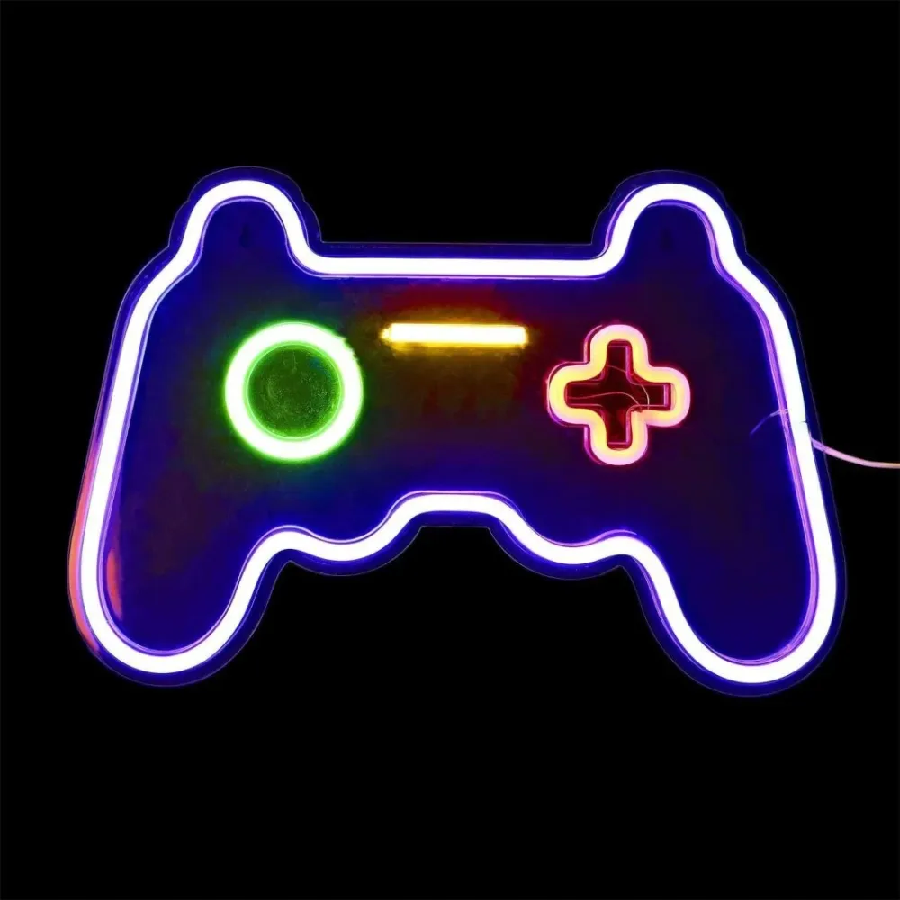 Neon lampe joystick LED 41cm til gamingrom, USB - drevet Intesi