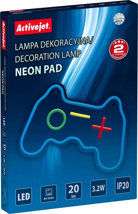 Neonlampe Gaming-pad Flerfarget LED 10w Activejet AJE-NEON PAD