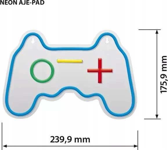 Neonlampe Gaming-pad Flerfarget LED 10w Activejet AJE-NEON PAD