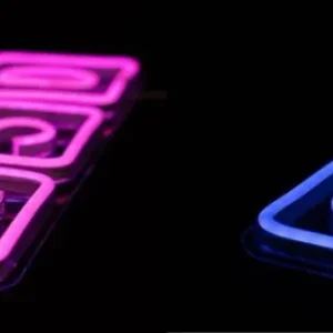 Neonskilt WASD + Game On Vegglys 420x16x285 mm PREYON – PBEB12GO