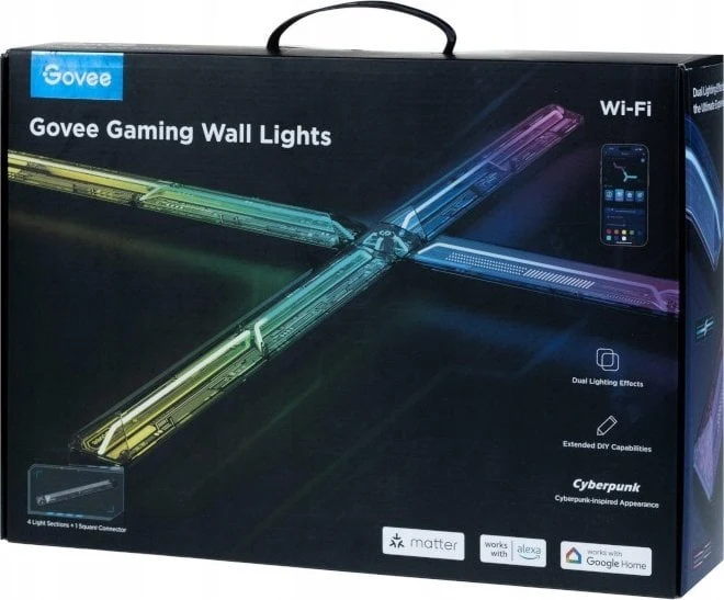 Vegglampe Gaming Lys Veggpanel RGBIC 4+1 Gamingoppsett Govee H6063312