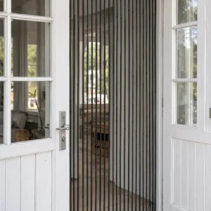 Forheng i bambus svart - 90x180