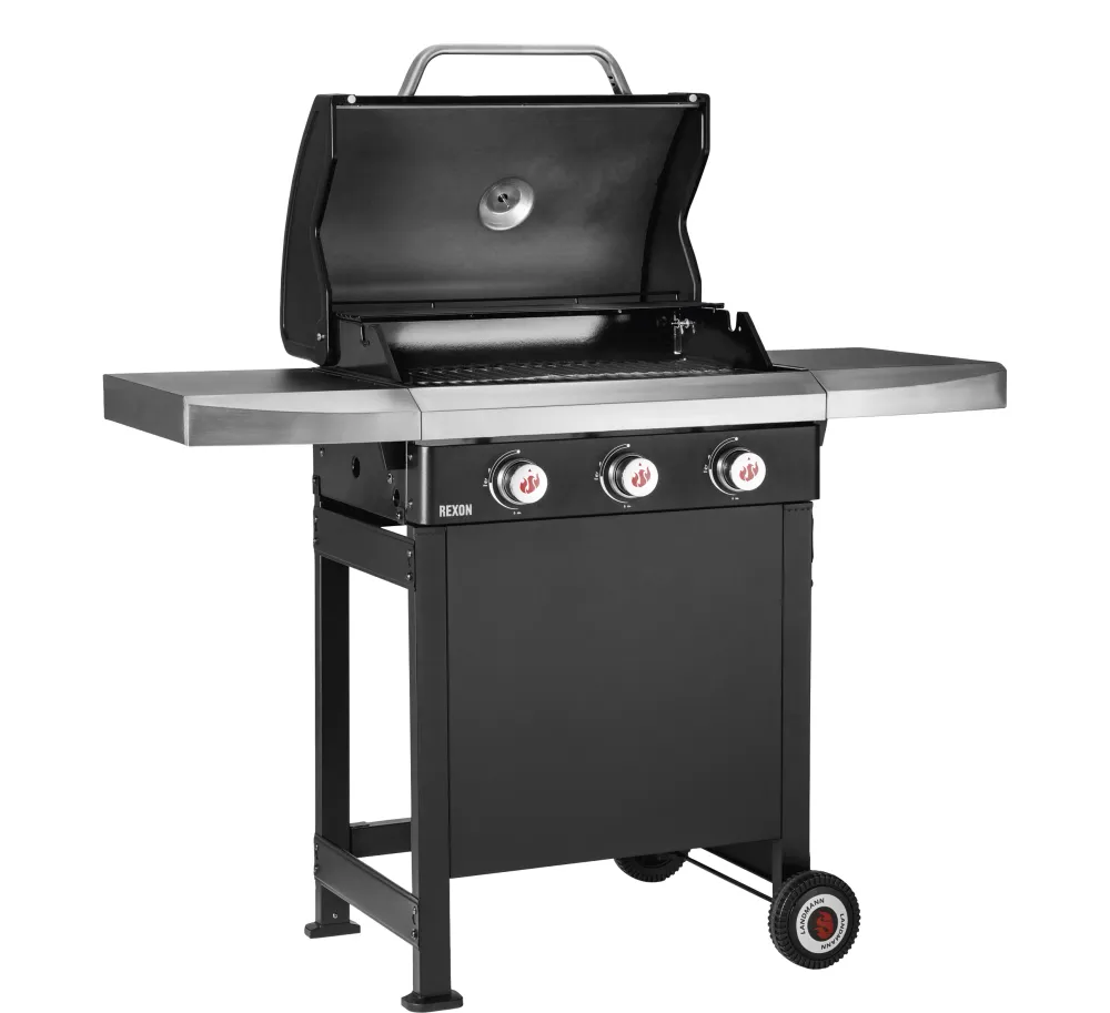 Gassgrill Rexon 3.0 Sort CI 12236 - Ansiktsløftning