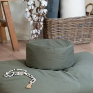 Begin meditation Round Cushion Bundle - Dark Olive