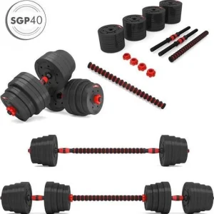 Manuale Manualer 40kg Sett Med Justerbar Stang – HMS 40KG – 14