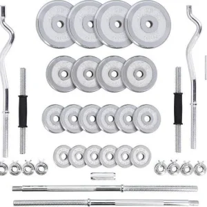 Manualer Sett 55kg med stang og koffert hjemmetrening HMS 55KG – 189
