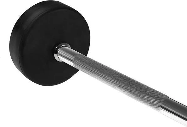 Vektstang 50kg rett, gummibelagt fast stang styrketrening – HMS – GSG-50