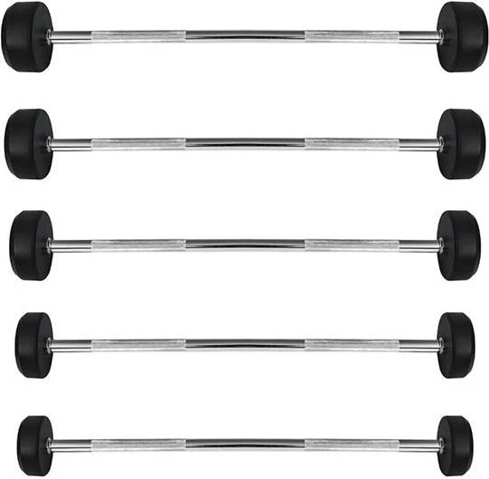 Vektstang 50kg rett, gummibelagt fast stang styrketrening – HMS – GSG-50