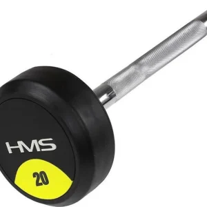 Vektstang EZ curlstang 20kg gummiert stål styrketrening HMS – GSL-20