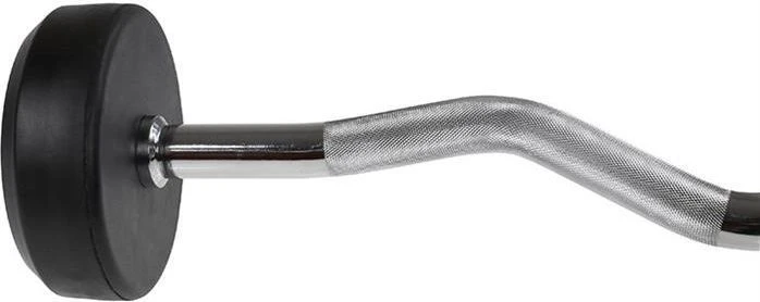 Vektstang EZ curlstang 20kg gummiert stål styrketrening HMS – GSL-20