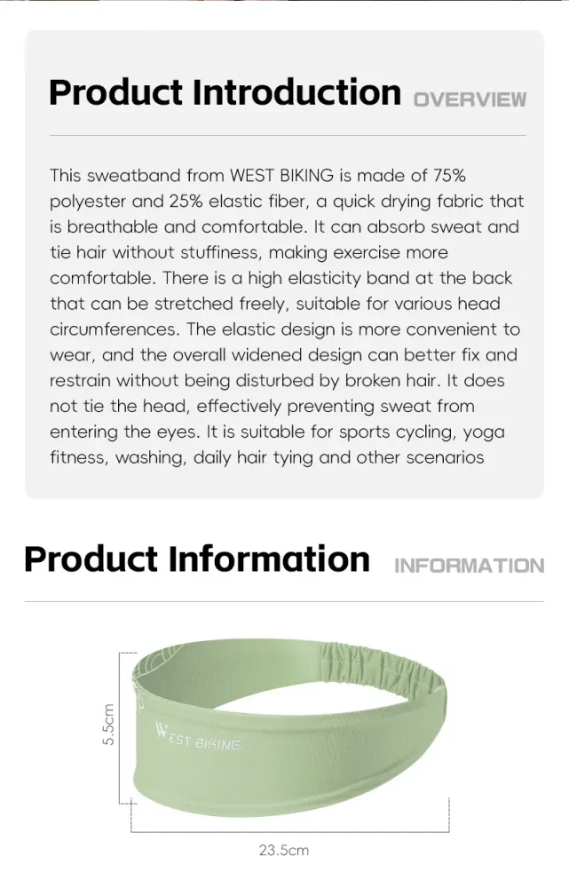 Bandeau Sport WEST BIKING (Anti-transpirasjon)