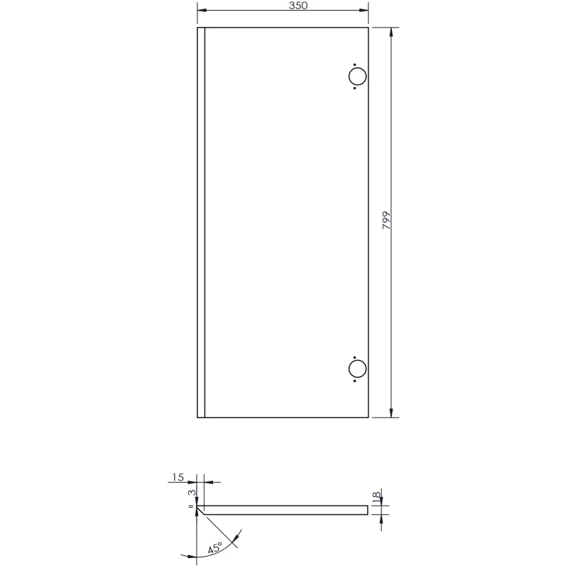 Høyskap bad 35 cm Hvit Høyglans 2 Dører Silent System UV-Beskyttelse Mexen Orio – 91A11-03016-2-BF00