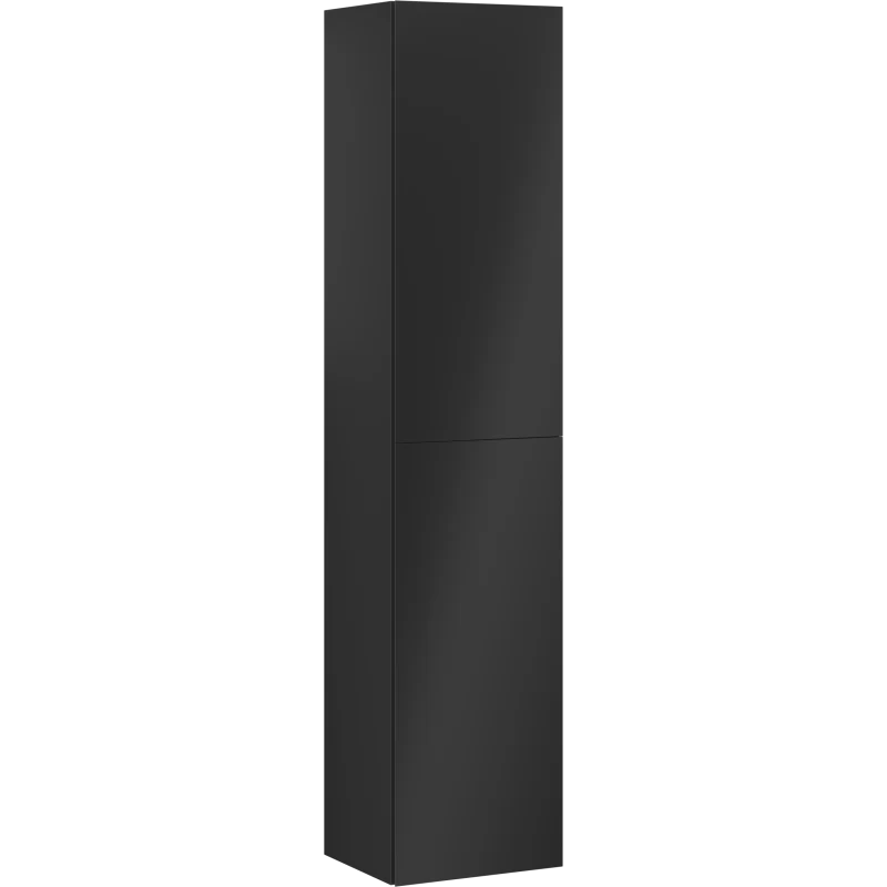 Høyskap bad 35 cm, svart matt, 2 dører, Silent System, Mexen Orio – 91A11-03016-2-BF71