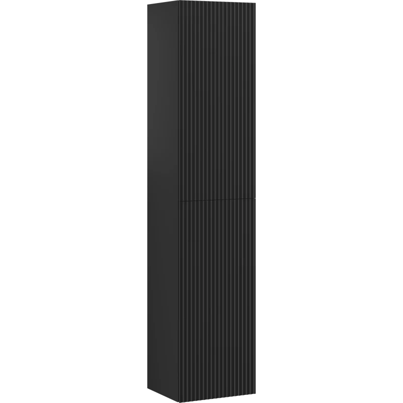 Høyskap bad 35 cm svart matt, 2 dører, Silent System, Mexen Rivel – 91A21-03016-2-BF71