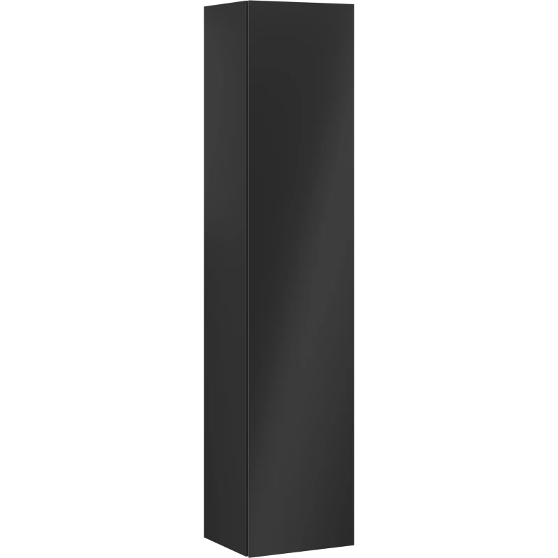 Høyskap bad 35 cm Svart matt 1 dør Silent System Mexen Orio – 91A11-03016-1-BF71