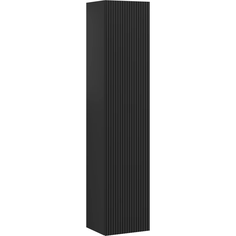 Høyskap bad 35 cm svart matt 1 dør Silent System Mexen Rivel – 91A21-03016-1-BF71